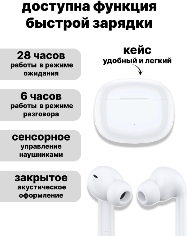 Купить HONOR Earbuds X3 Lite white-3.jpg